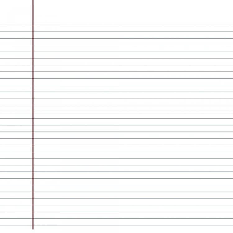 Margin on lined paper